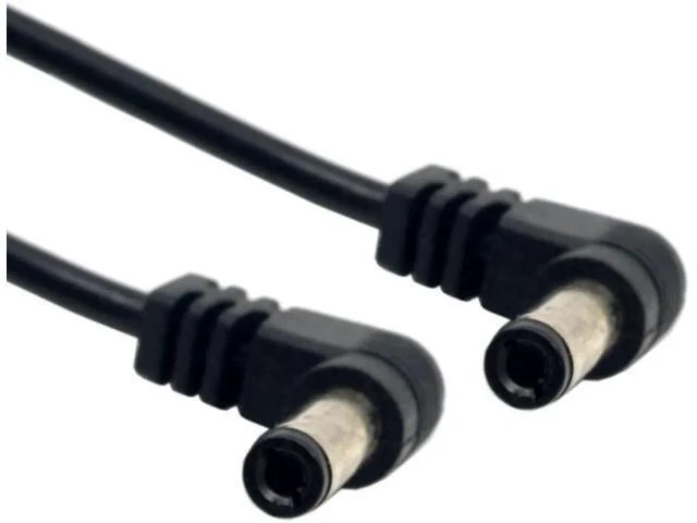 Alt view image 4 of 6 - DC Power Cable DC Power 5.5 x 2.1mm / 2.5mm Male to 5.5 2.1/2.5mm Male Plug Cable Right Angled 90 Degree 60cm Power to DC Cable