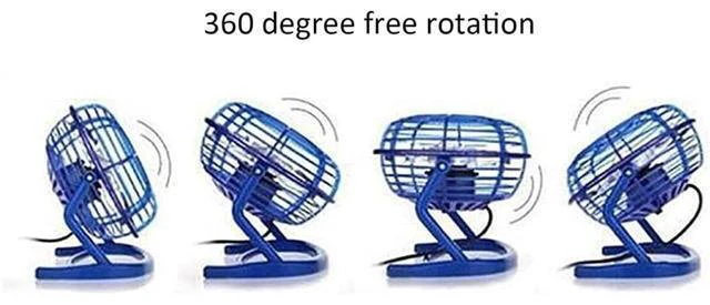 Alt view image 14 of 14 - HBNNBV Portable Mini Fan Mini USB Fan Laptop Computer PC Cooler Cooling Mini Desktop Fans for Computer Notebook Home Office (Color : Blue)