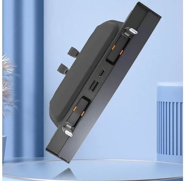 Alt view image 10 of 14 - Multifunctional USB Hub For Car Easy Installation Center Console Charging Solution Docking Station With Telescopic Rope Easy Installation Dock