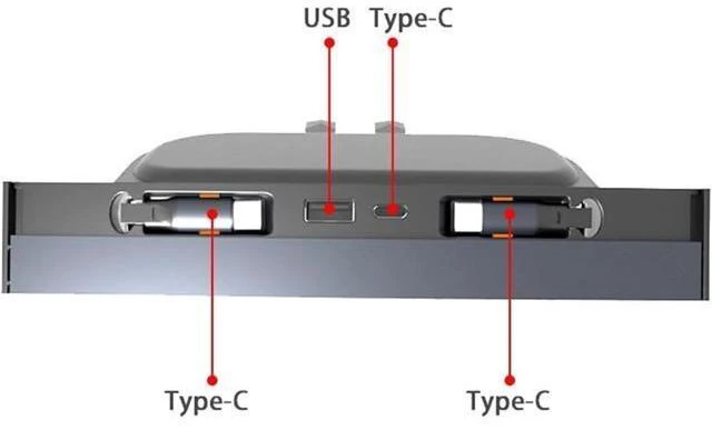 Alt view image 12 of 14 - Multifunctional USB Hub For Car Easy Installation Center Console Charging Solution Docking Station With Telescopic Rope Easy Installation Dock