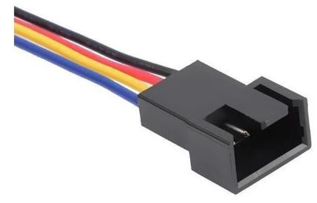 Alt view image 10 of 10 - Fan conversion cable with 5-pin 4-wire interface for connecting computer CPU fan to the connector and adapter.