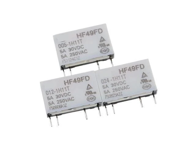 Alt view image 2 of 2 - 10Pcs HF49FD HF49FD-005-1H11 HF49FD-012-1H11 HF49FD-024-1H11 Relay HF49FD-005 012 024 1H11 4Pin 5A Relays DC 5V 12V 24V (Color : 5V)