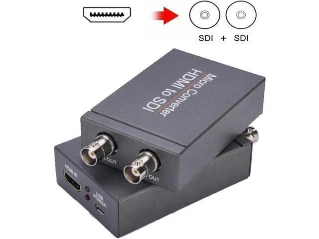 Alt view image 8 of 14 - HDMI to SDI Converter,HDMI to SDI Adapter 1080P HDMI in to Two SDI Output SD-SDI HD-SDI 3G-SDI Video Converter Adapter for SDI Monitor HDTV - OEM