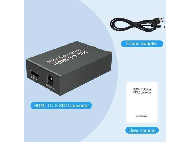 Alt view image 10 of 14 - HDMI to SDI Converter,HDMI to SDI Adapter 1080P HDMI in to Two SDI Output SD-SDI HD-SDI 3G-SDI Video Converter Adapter for SDI Monitor HDTV - OEM