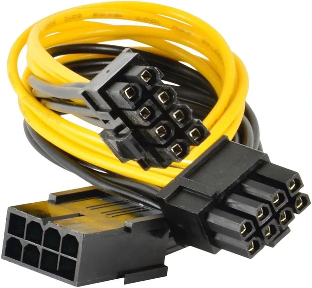 Alt view image 12 of 14 - 5-Pack PCI-E 8Pin to 2X 8 Pin (6+2) Power Splitter Cable for PCIE PCI Express Image Card Y - Splitter Extension Cable