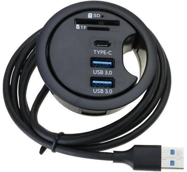 Alt view image 13 of 14 - Mllepjdh USB3.0 Dock Card Reader 3/4 Port USB Desk Splitter Dock Station Memory Card Reader Dock Station For Desktop PC Desk