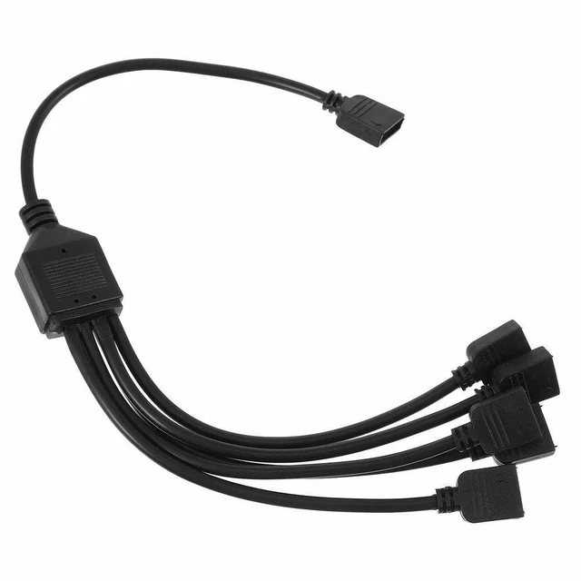 Alt view image 4 of 6 - Argb LED Splitter Cable 5 Way Extension Connector Cord for Computer Case LED Strip Rgb Splitter Y Cable for Chassis Rgb