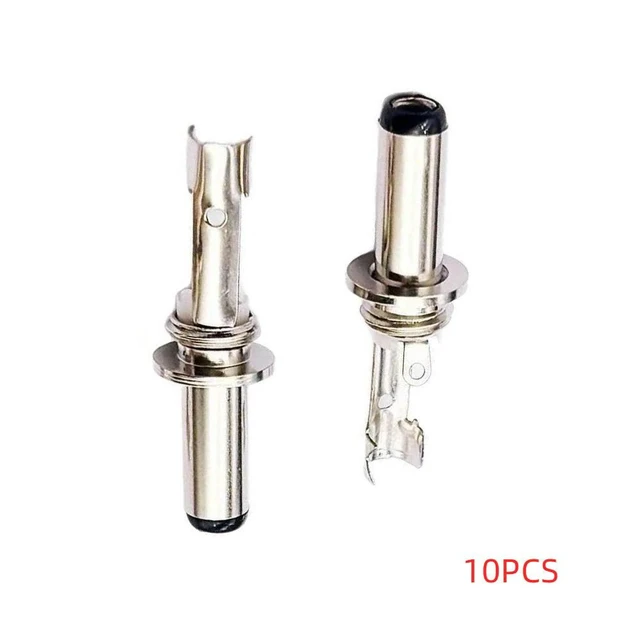Alt view image 4 of 6 - 10PCS 5.5*2.1mm DC Power Male Connector Assembly-type Plug DC Power Connector Plug-in Type for LED/CCTV/Adapter