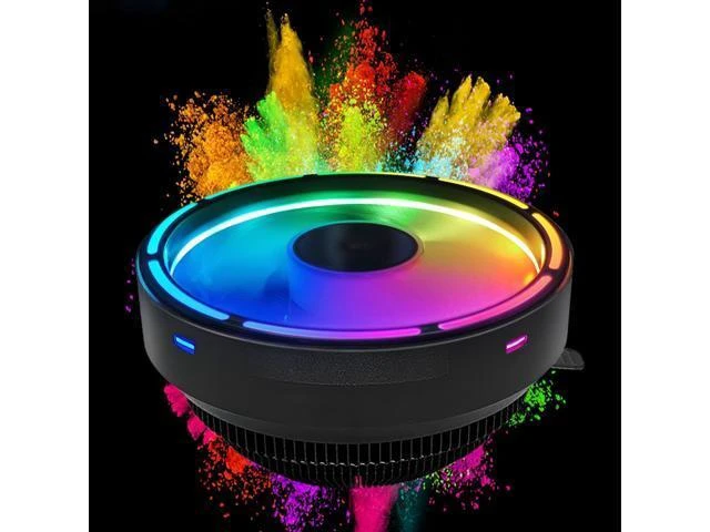 Alt view image 9 of 14 - Coolmoon CPU Cooling Fan Silent Down Pressure 120mm RGB CPU Fan Intel LGA 775 115X AMD AM3 PC Computer Cooler Fan