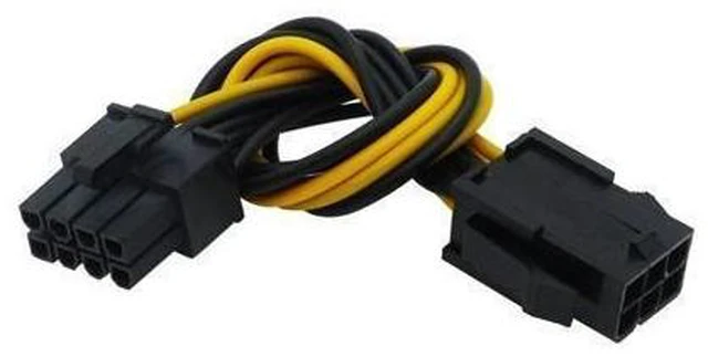 Alt view image 5 of 8 - 1Pack Graphics Card 6 Pin to 8 Pin PCIe Adapter Power Cable (GPU Video Graphics Card Power Cable)