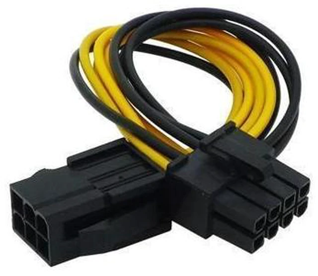 Alt view image 6 of 8 - 1Pack Graphics Card 6 Pin to 8 Pin PCIe Adapter Power Cable (GPU Video Graphics Card Power Cable)