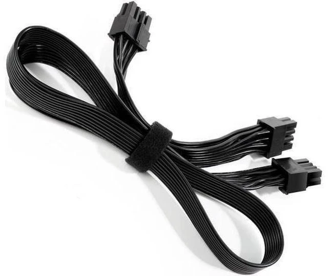 Alt view image 7 of 8 - PSU CPU 8 Pin to Dual 8 (4+4) Pin EPS Cable Male to Male CPU Power Cable for Seasonic Focus Prime ROG Thor Strix Modular Power Supply (70cm+15cm)