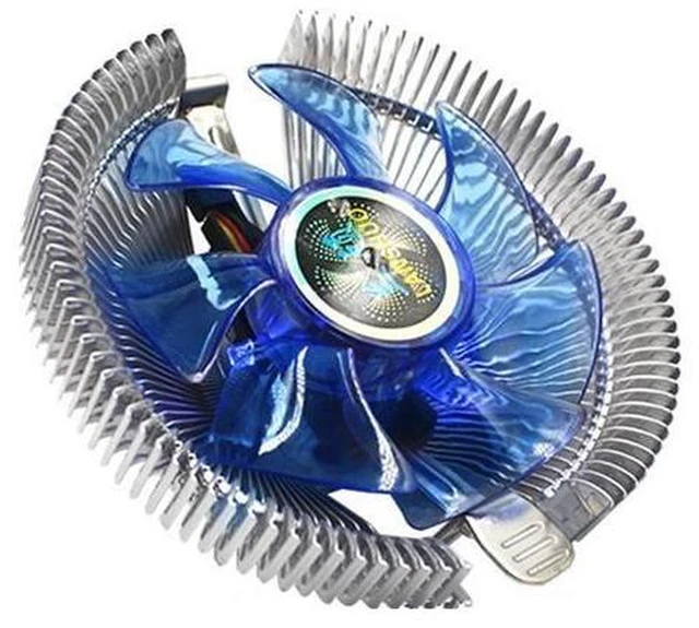 Alt view image 6 of 10 - 120mm CPU Air Cooler Fan, Dual Heat Pipe Mute Desktop Computer Host CPU Cooling Fan, CPU Cooling System Components, Silver Blue, 1 Pcs
