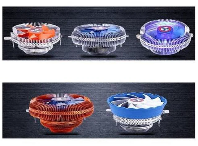 Alt view image 10 of 10 - 120mm CPU Air Cooler Fan, Dual Heat Pipe Mute Desktop Computer Host CPU Cooling Fan, CPU Cooling System Components, Silver Blue, 1 Pcs