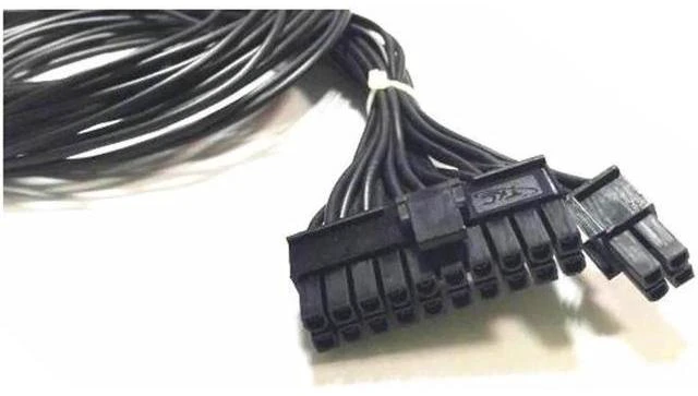 Alt view image 7 of 8 - 20pin to 20+4 Pin Port Power Supply Cable Male to Male 24 pin to 20 Pin ATX power adapter Cable