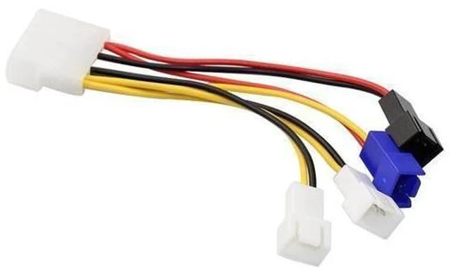 Alt view image 5 of 6 - 10pcs Computer Cooling Fan Power Cables 4Pin Molex To 3Pin Fan Power Cable Adapter Connector 12v/7v/5v For CPU PC Case Fan