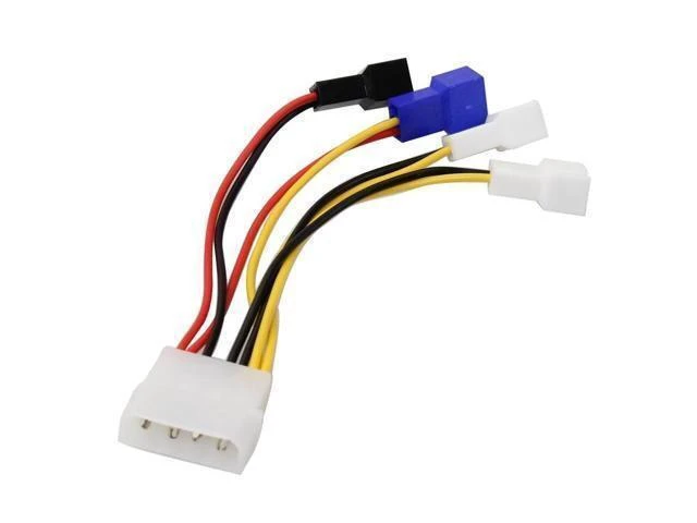 Alt view image 6 of 6 - 10pcs Computer Cooling Fan Power Cables 4Pin Molex To 3Pin Fan Power Cable Adapter Connector 12v/7v/5v For CPU PC Case Fan