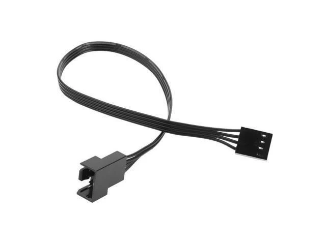Alt view image 6 of 10 - Computer adapter cable, CPU fan cable, 4-pin computer fan exteon cable, PWM temperature control cable, black nylon mesh package