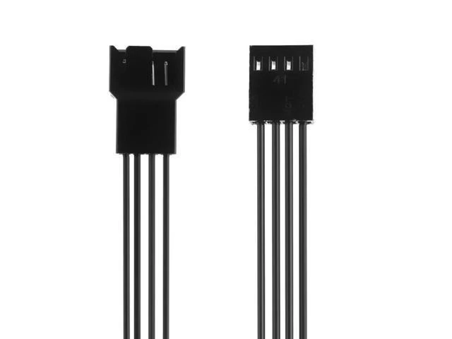 Alt view image 8 of 10 - Computer adapter cable, CPU fan cable, 4-pin computer fan exteon cable, PWM temperature control cable, black nylon mesh package
