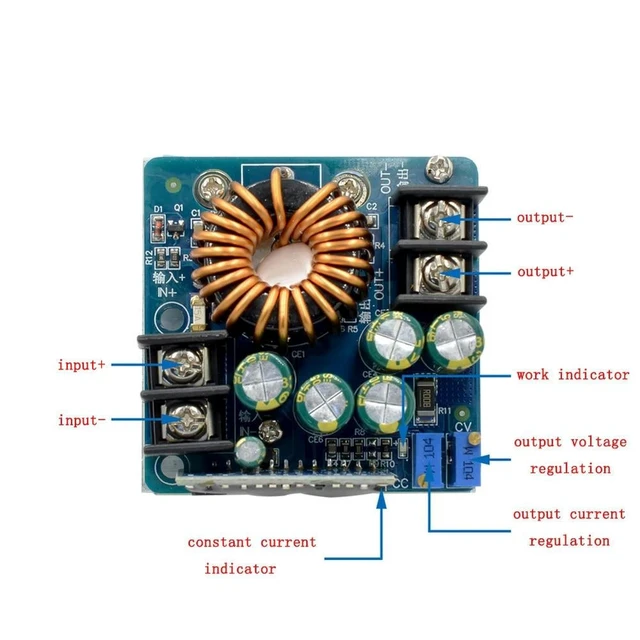 Alt view image 13 of 13 - Voltage Constant Current Adjustable Power Supply Module DC-DC 400W Step Down Converter Charging LED Driver Power Module