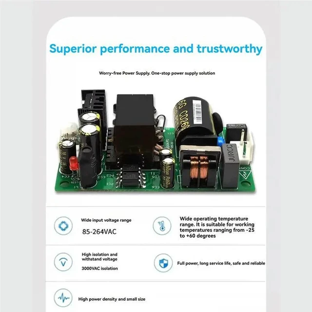 Alt view image 6 of 6 - AC-DC To DC Switching Power Supply Board 220V To 24V 1.5A Module AC85-264V 36W Voltage Regulator Power Board