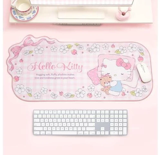 Alt view image 12 of 14 - Kawaii Anime Mouse Pad - Cute Gaming Desk Mat With Bowknot Edge, Non-Slip Waterproof for Keyboard, Large Extended for Office Gaming - FlowerCat
