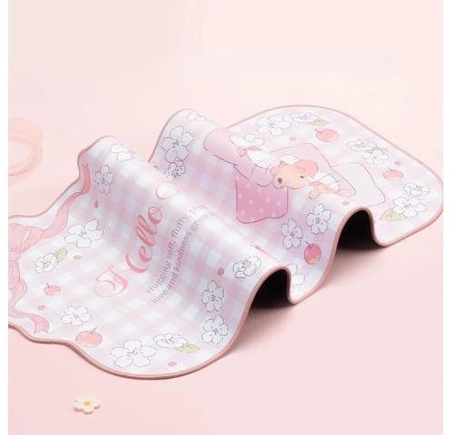 Alt view image 13 of 14 - Kawaii Anime Mouse Pad - Cute Gaming Desk Mat With Bowknot Edge, Non-Slip Waterproof for Keyboard, Large Extended for Office Gaming - FlowerCat