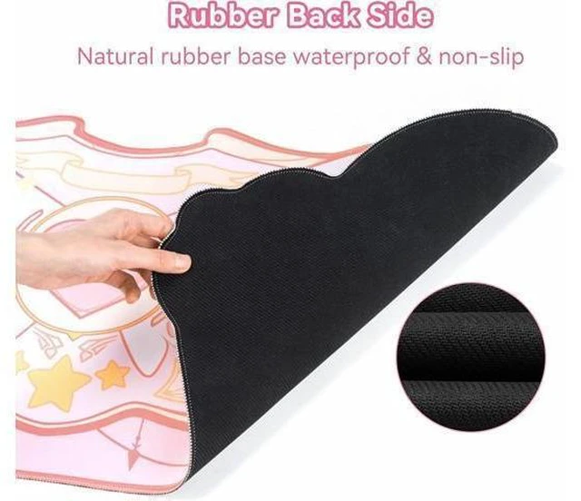 Alt view image 10 of 14 - GeekShare Large Gaming Mouse Pad Kawaii Pink Non-Slip Rubber Back Mouse Pad Big Waterproof Desk Mat for Keyboard and Mouse Perfect for Gaming,or Home Office Work - Star WingsSuper Dense Cloth