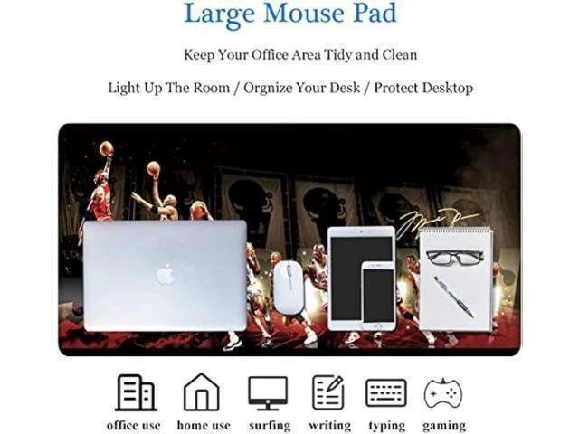 Alt view image 13 of 14 - 31.5x11.8 Inch Non-Slip Long Extended Large Gaming Mouse Pad with Stitched Edges XL Laptops Keyboard Mouse Mat(MJ)