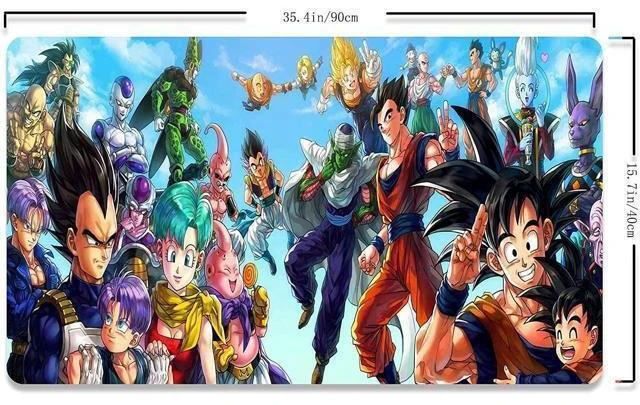 Alt view image 9 of 12 - kiyokidy Anime Dragon Ball Mouse Pad,Extended Gaming Mouse Pad with Stitched Edges, Large Mouse pad with Non-Slip Rubber Base for Work & Gaming, Office & Home, 35.4x15.7inch