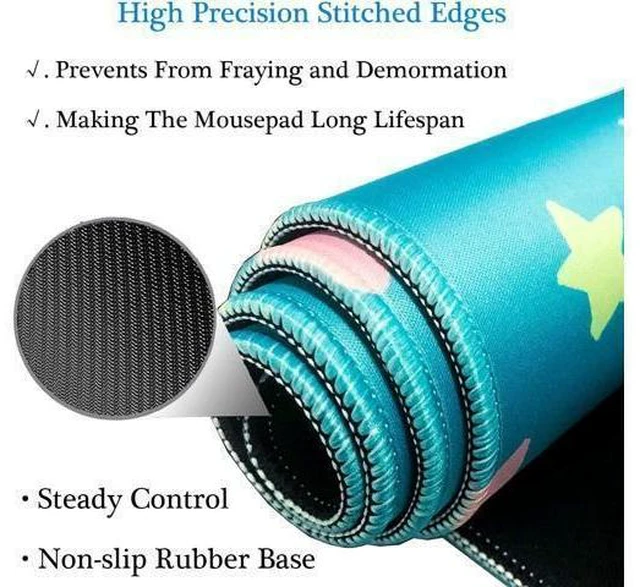 Alt view image 12 of 14 - 31.5x11.8 Inch Non-Slip Long Extended Large Gaming Mouse Pad with Stitched Edges XL Laptops Keyboard Mouse Mat (Black Gun)