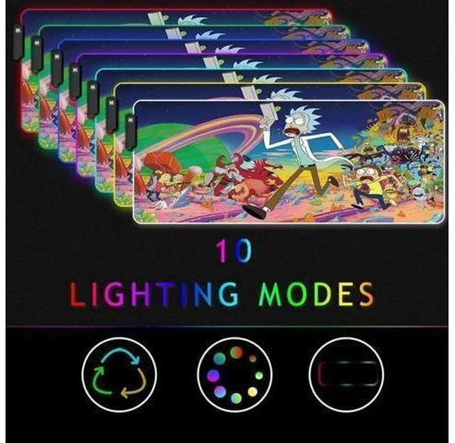 Alt view image 11 of 12 - RGB Gaming Mouse Pad Large - Soft RGB Mouse Mat Oversize Glowing Led Extended Mousepad, USB Powered Computer Keyboard Mouse Pad, Lighted PC Gaming Mouse mat with Non-Slip Rubber Base Waterproof 80x30