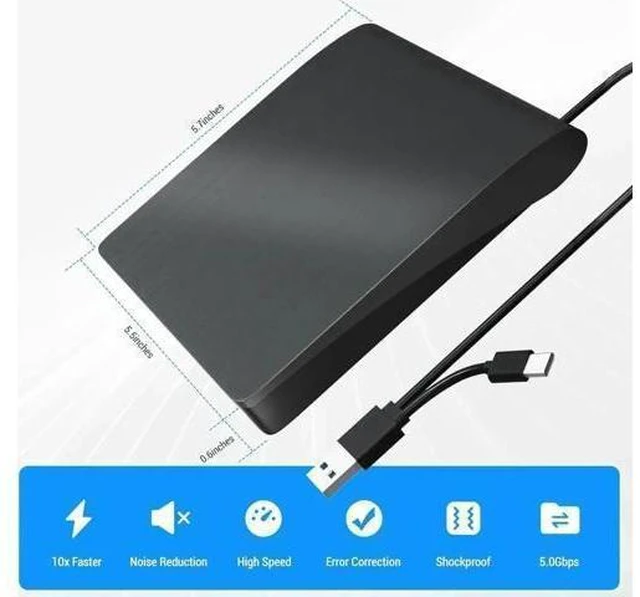 Alt view image 13 of 14 - Vszerda External Bluray DVD Drive,USB 3.0 and Type-C Portable 3D Blu-ray DVD Writer Burner, Slim Optical Blu Ray CD DVD Drive Writer Suitable for Windows XP/7/8/10/11 MacOS for PC,Laptop,Desktop, Mac