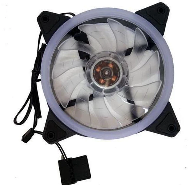Alt view image 7 of 8 - Colorful 120mm PC Computer Ultra D1 LED fan 120mm 3P IDE 4pin Desktop PC Computer Cooling Cooler Silent Case rgb Fan Cooling Fan