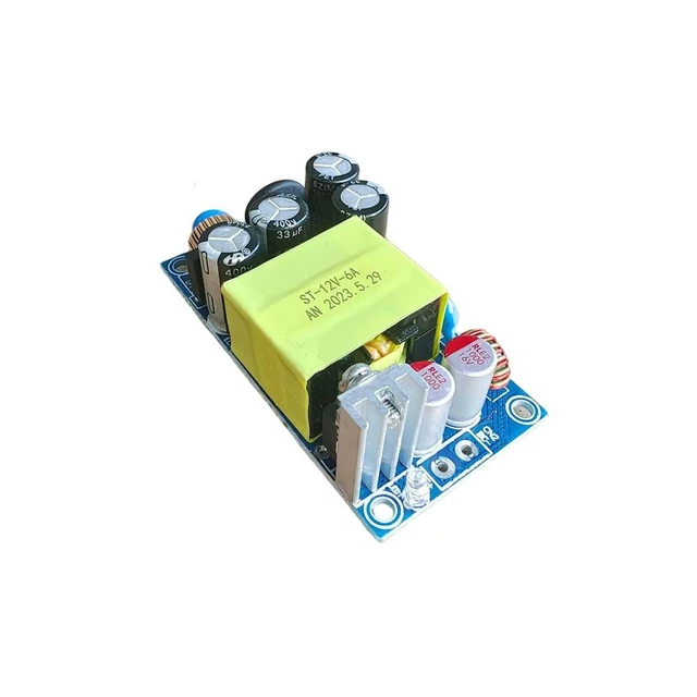 Alt view image 8 of 12 - 12V 6A Switching Power Supply Module AC110-240V to DC12V 6A Power Supply Board 72W High-power with Short-circuit Protection