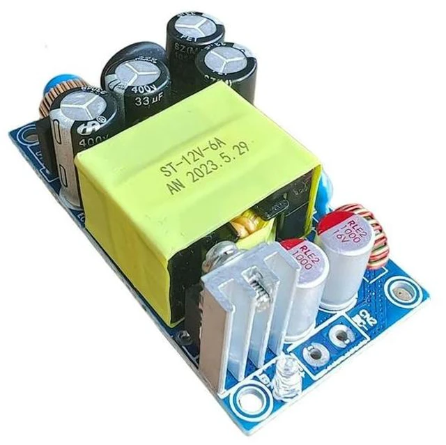Alt view image 11 of 12 - 12V 6A Switching Power Supply Module AC110-240V to DC12V 6A Power Supply Board 72W High-power with Short-circuit Protection