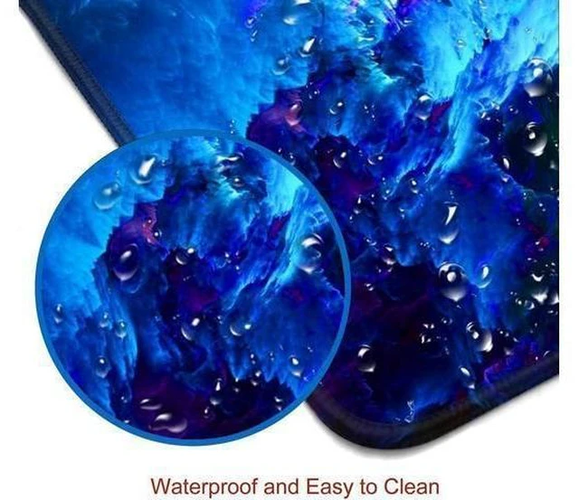 Alt view image 9 of 12 - Gaming Mouse Pad, Large Non-Slip Rubber Base Mousepad, Keyboard Mouse Mat, Desk Pad with Stitched Edges, 31.5x11.8inch, Dazzling Galaxy