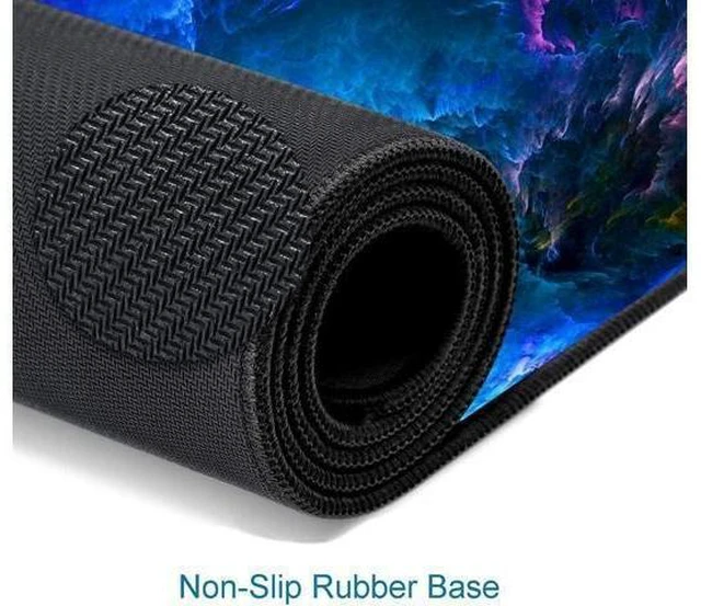 Alt view image 10 of 12 - Gaming Mouse Pad, Large Non-Slip Rubber Base Mousepad, Keyboard Mouse Mat, Desk Pad with Stitched Edges, 31.5x11.8inch, Dazzling Galaxy