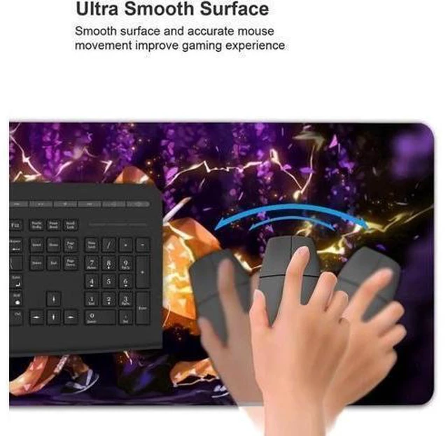 Alt view image 13 of 14 - Large Mouse Pad, Extended Gaming Mousepad Non-Slip Base Keyboard Pad,Desk Mat 24" x 14" in, Anime Mouse Pad