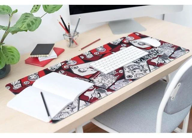 Alt view image 14 of 14 - One Piece XXL Mouse Pad - Desk Pad - 31.5" x 13.78" Non-Slip Rubber Base, Gaming Mouse Pad, Keyboard Mouse Mat - Manga Gifts