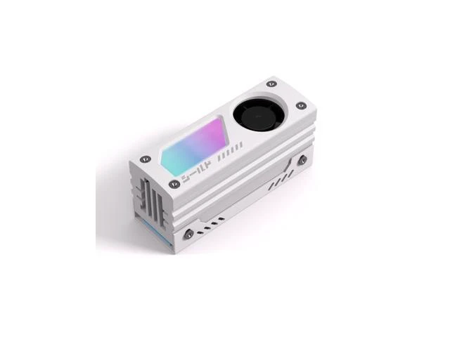 Alt view image 6 of 10 - EZDIY-FAB Shield ARGB M.2 SSD Heatsink with Build-in 20mm PWM Fan, Premium Aluminum Design,5V 3-Pin ARGB Sync, High-Performance SSD Cooler for M.2 2280-White-1 Pack