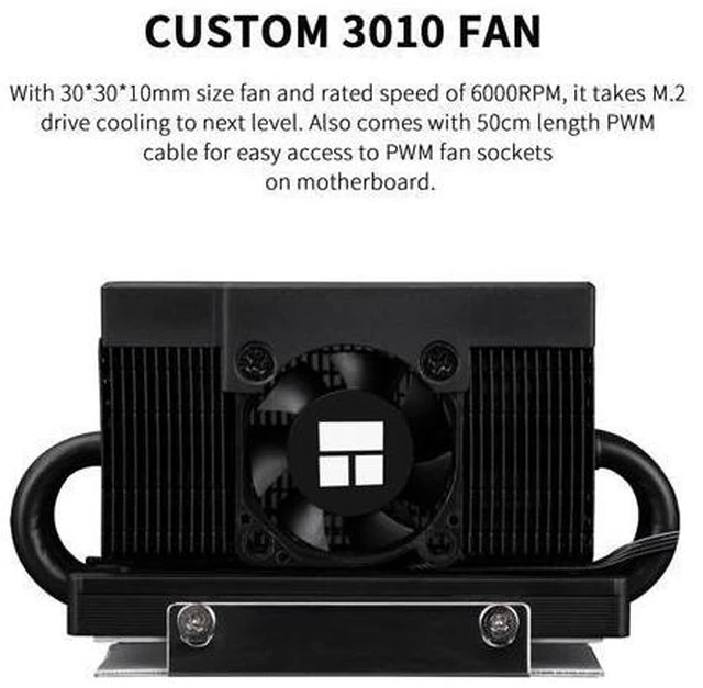 Alt view image 11 of 12 - HR10 2280 PRO Digital Black-Precision Solid-State Drive Temperature Monitoring, Built-in ARGB Digital Display and Smart Fan Control, up to 6500RPM