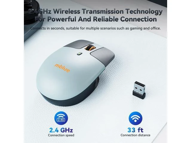Alt view image 10 of 12 - Type C Wireless Mouse, Lightweight Portable USB C MacBook Wireless Mouse, Dual Mode 2.4G Cordless Mice with Nano USB and Type C Receiver Compatible with PC, Laptop, MacBook and All Type C Devices