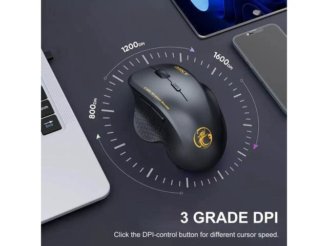 Alt view image 8 of 12 - 2.4GHz Wireless Optical Mice PC Gaming Mouse 6 Buttons & USB Receiver for Laptop