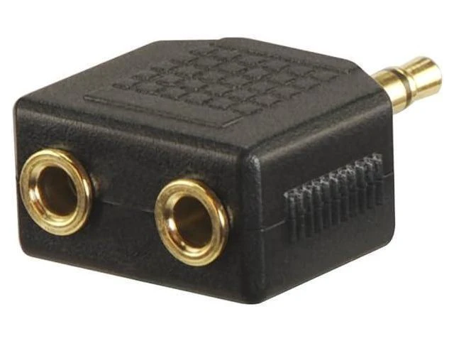 Alt view image 9 of 14 - 2-Pack 3.5mm Headphone Y Splitter Gold Plated 3.5mm 1/8 inch Male to Dual Female Stereo Jack Adapter Converter