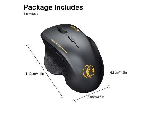 Alt view image 12 of 12 - 2.4GHz Wireless Optical Mice PC Gaming Mouse 6 Buttons & USB Receiver for Laptop