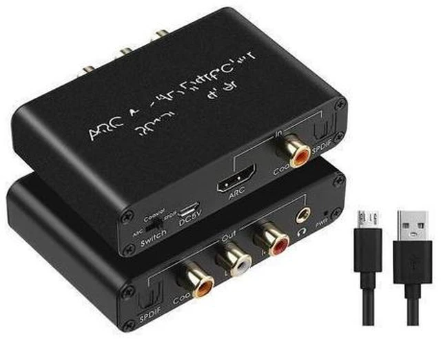 Alt view image 2 of 2 - FOR DAC Audio Converter ARC Audio Extractor HDMI-Compatible Optical SPDIF Coaxial to 3.5mm Digital to