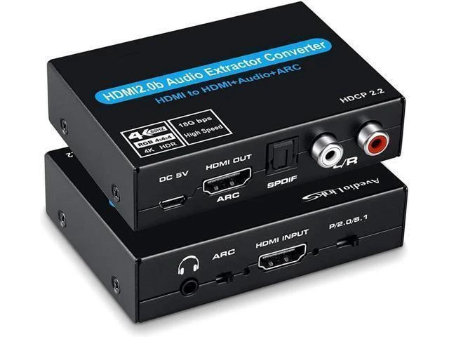 Alt view image 6 of 10 - Torpedo Nova HDMI 2.0 Audio Extractor, HDMI to HDMI+ARC+Optical+RCA, HDCP 2.2, Standalone Audio Operation