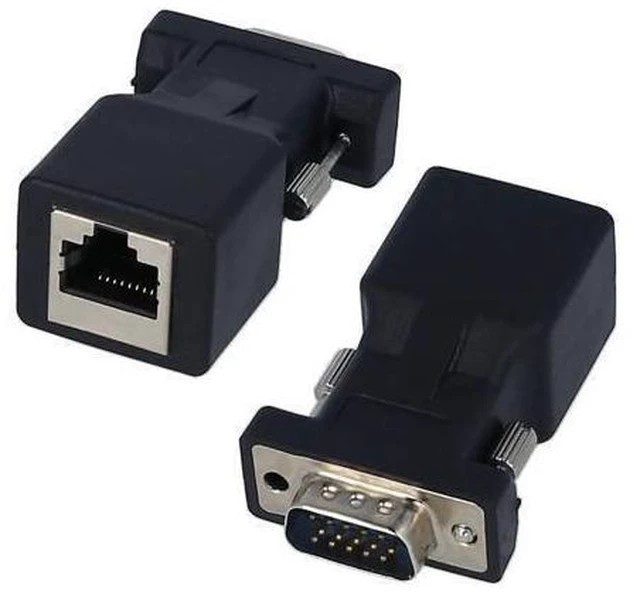 Alt view image 13 of 14 - 2PCS VGA to RJ45 Adapter VGA Male to RJ45 Adapter Ethernet Port Converter CAT5e CAT6 Network Cable Adapter