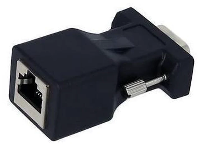 Alt view image 14 of 14 - 2PCS VGA to RJ45 Adapter VGA Male to RJ45 Adapter Ethernet Port Converter CAT5e CAT6 Network Cable Adapter